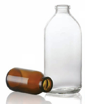 250 ml infuusflacon, helder, type 2 geblazen glas