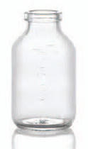 100 ml infuusflacon, helder, type 3 geblazen glas