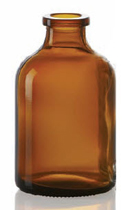 20 ml injectieflacon, amber, type 1 geblazen glas