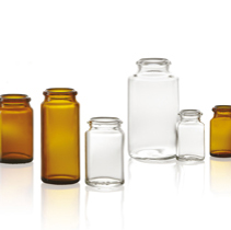 100 ml tabletpot, amber, type 3 geblazen glas