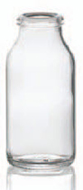250 ml infuusflacon, helder, type 2 geblazen glas