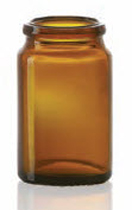 17 ml tabletpot, amber, type 3 geblazen glas